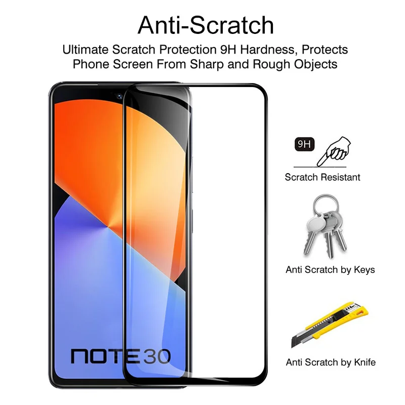 4in1 Full Cover Tempered Glass Case For Infinix hot 30 i 30i Camera Protector For Infinix note 30 pro note30 Screen Protection