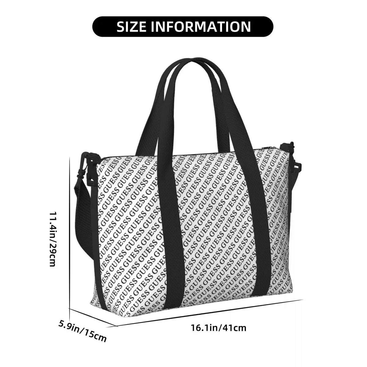 Borse da viaggio da spiaggia per palestra di grande capacità da donna personalizzate G-GUESS'S Fashion Tote Bag