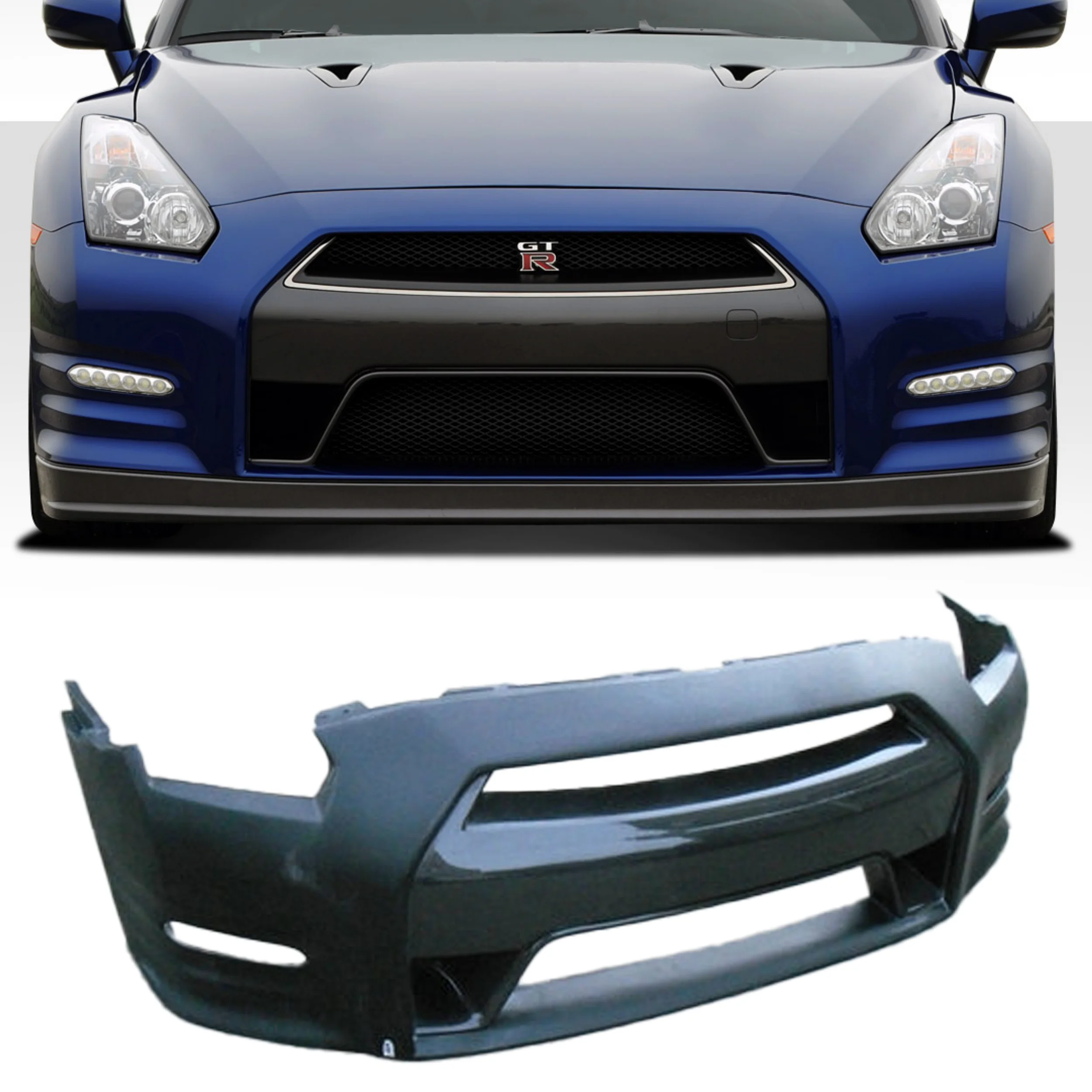 

For Nissan 08-13 R35 GTR OEM Style Carbon Fiber Body Kit DBA Front Bumper