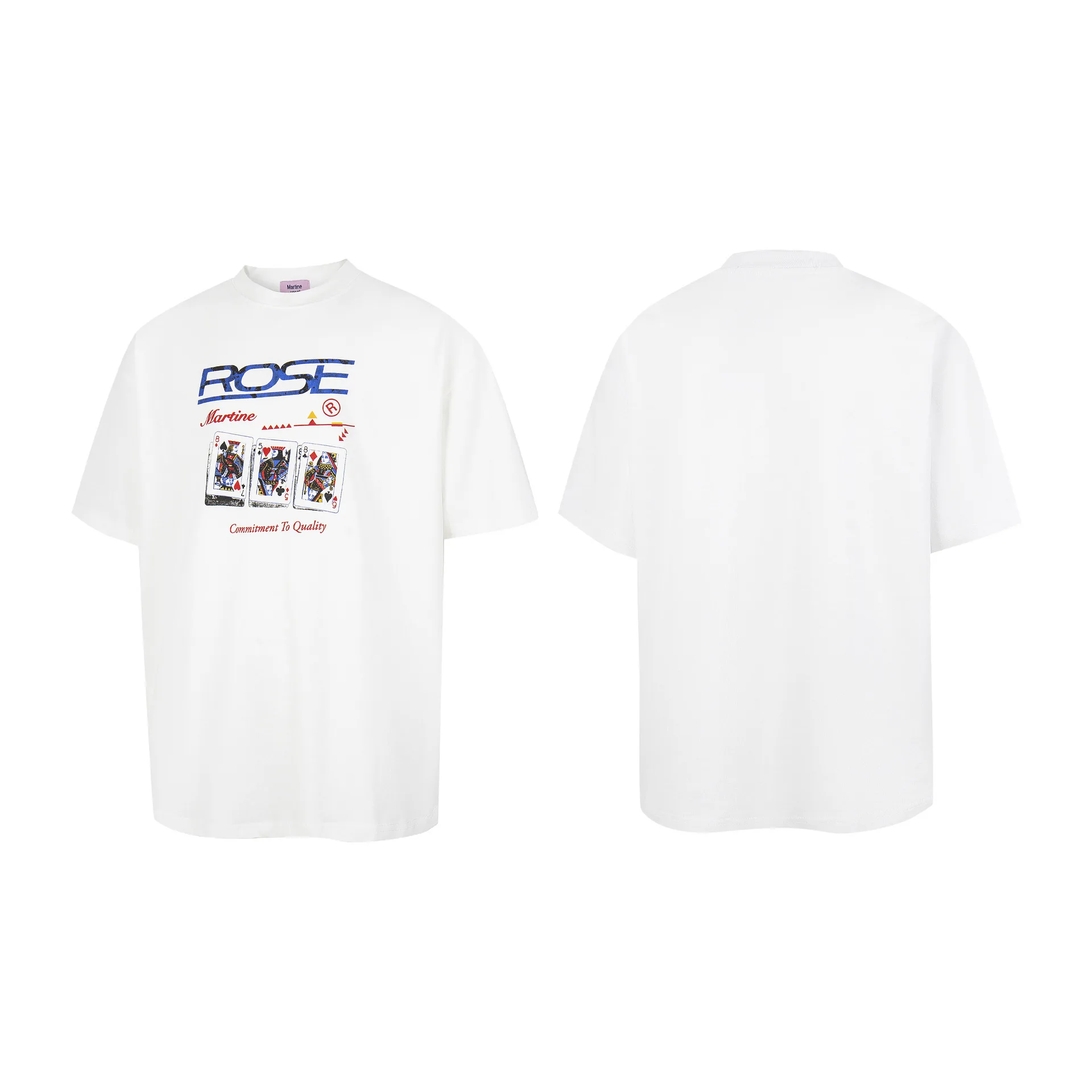 Martine Rose 26ss Printed Letter T-Shirts with Stripes for Men and Women Loose Fit, Short Sleeve Summer Style