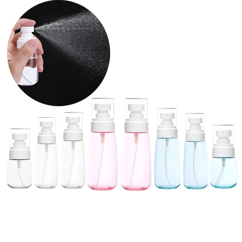 30PCS 30/60/100ml Empty Portable Plastic Spray Bottle Refillable Travel Fine Mist Sprayer Containers for Perfume Skincare Makeup