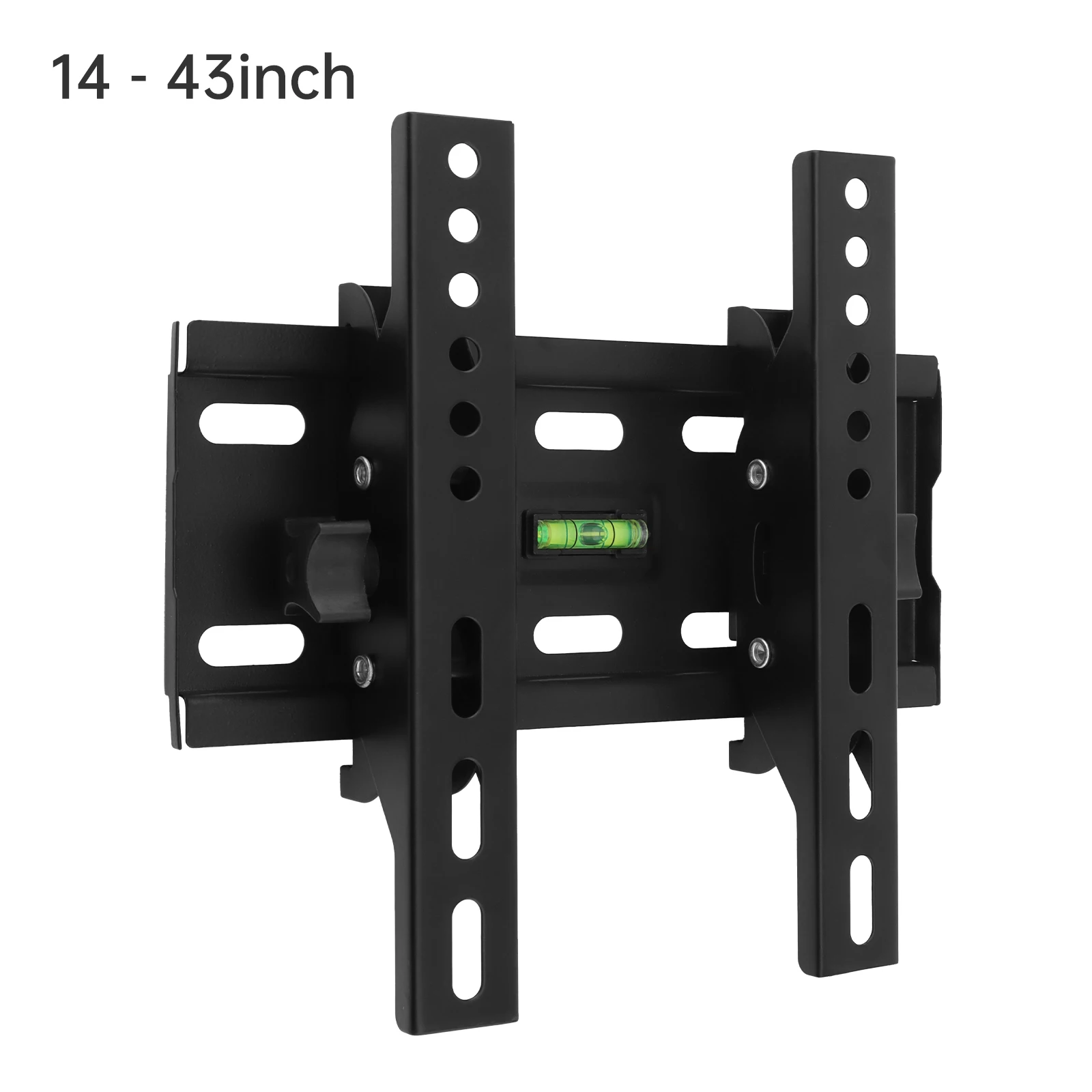 Universal 25KG Adjustable TV Wall Mount Bracket Flat Panel TV Frame 15 Degrees Tilt with Level for 14 - 43Inch LCD LED Monitor