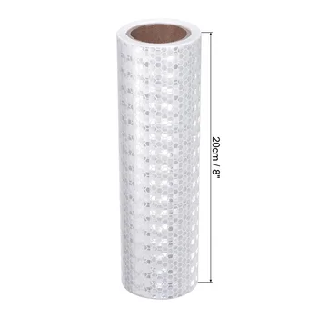 Satop Cinta glänzendes weißes reflektierendes Klebeband, 20,3 cm x 25,4 cm, wasserdicht, hohe Sichtbarkeit, Warnung, Sicherheitsklebeaufkleber, Reflektor für Auto