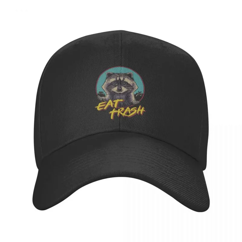 Funny Raccoon Cat baseball cap women men adjustable eat trash dad hat sun protection snapback caps summer hats