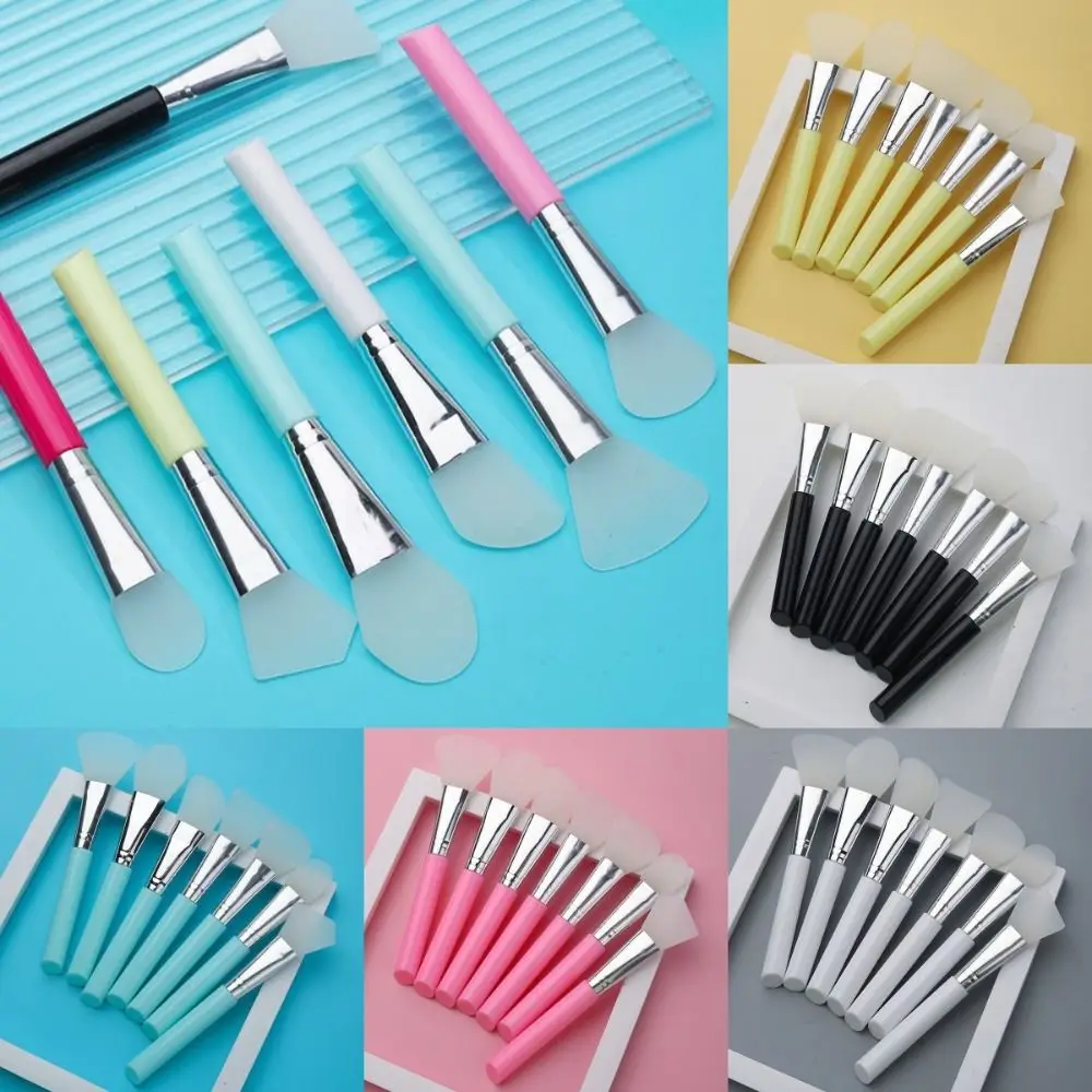 7Pcs DIY Silicone Mask Brush Set Professional Makeup Brush Soft Facial Mud Mixing Brush Skin Care Tools Mask Applicator Home