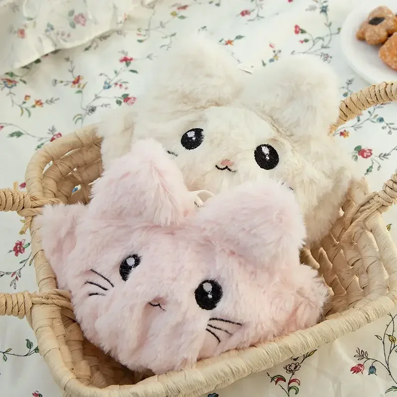 Japanese Kawaii Plush Women Bra Set Cute Girl Cat Comfortable Bra Set Cartoon Underwear Lovely Soft Student Lingerie
