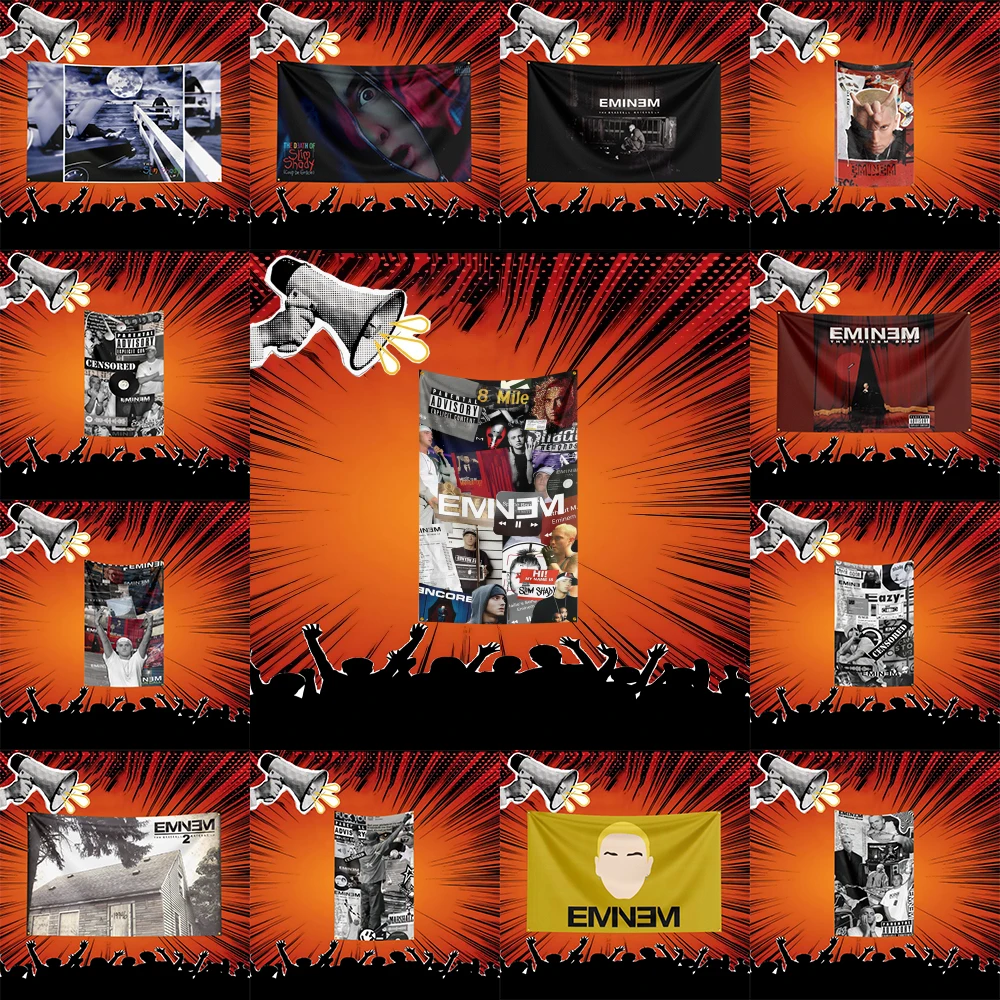 Eminem Inspired Rock Music Flag 3x5 FT Polyester Banner For Bedroom Wall Decor Music Fans Gift
