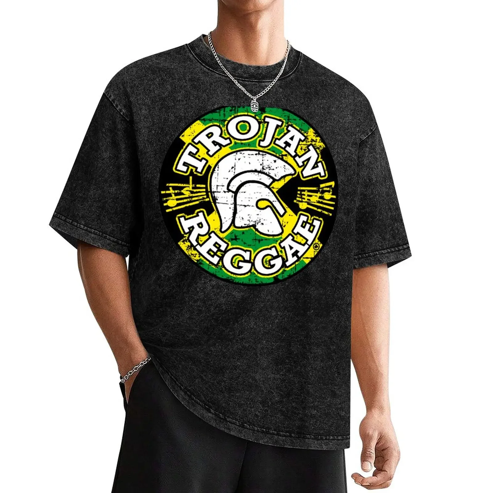 TROJAN REGGAE T-Shirt cute tops oversized t shirt graphic t shirts big and tall t shirts for men