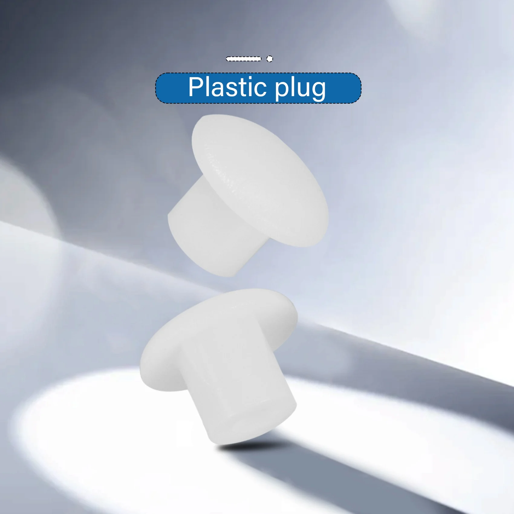 100 piezas decoración de muebles para el hogar cubierta de perforación de agujeros de plástico blanco de 5 mm