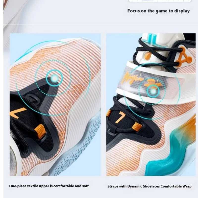 Xtep Linsanity 2-V2 Basketballschuhe für Herren 2024, Sommer-Kampfsportschuhe, hohe Stoßdämpfung, weiche Turnschuhe 876219120006