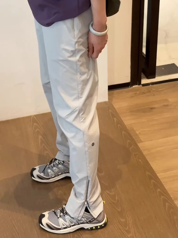 

American Sle Men's Qui Dry Side Zipper Cargo Pants Summer Slim Fit Outdoor Sports Climbing Trousers Functional Workwear