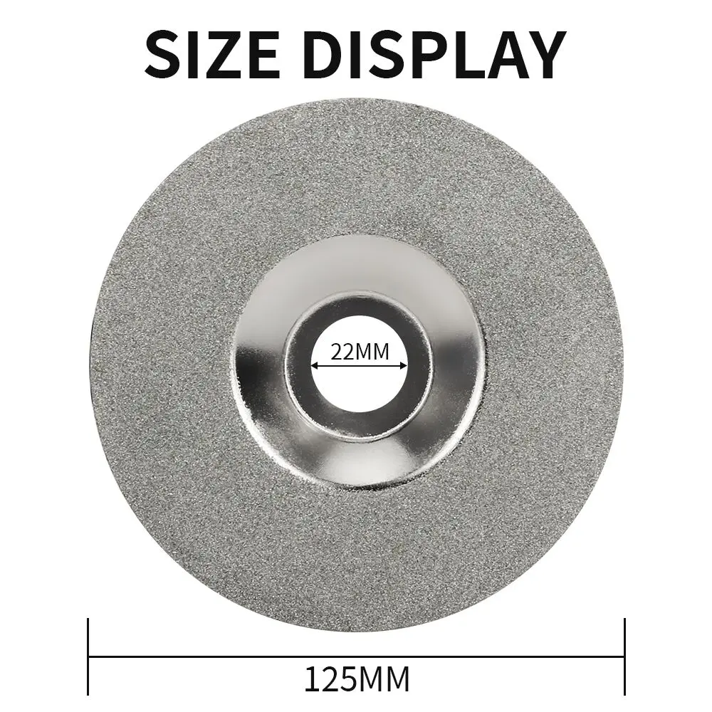 Disco de molienda de diamante de 125mm, muela electrochapada para amoladora angular, hoja de sierra de pulido de Metal de corte de cerámica de