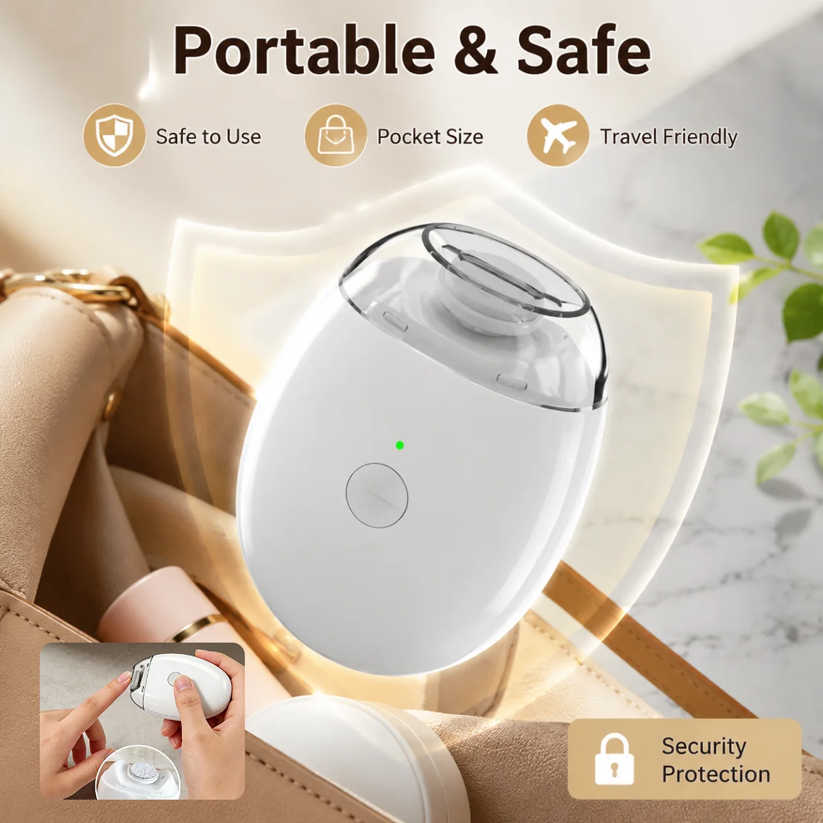 Electric Nail Clipper Grinding and Polishing with Light Automatic Nail Trimmer Rechargeable Nail Cutter Manicure for Baby Adult