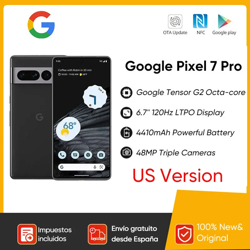 Google Pixel 7 Pro 5G Smartphone 12GB RAM 128GB ROM 6.7