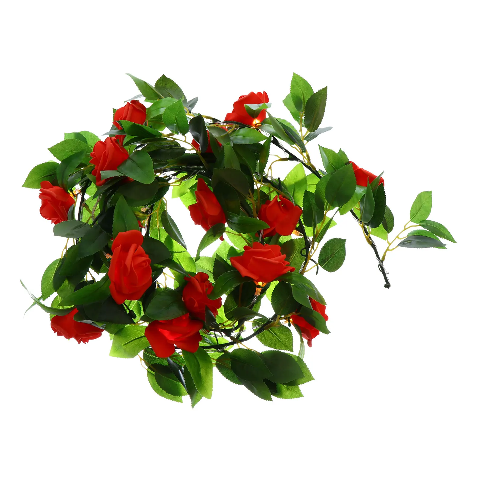 

Rose Rose Rattan Light String Romantic Decor Cloth Plastic LED Beads for Flower Rattan String Light Home Party Holiday