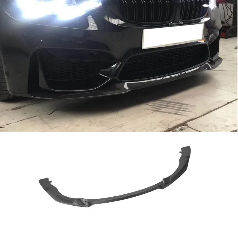 CS Style Carbon Fiber Front Bumper Lip Chin Apron For BMW F80 M3 F82 F83 M4 2014-2018 Car Front Lip and Splitter Accessories