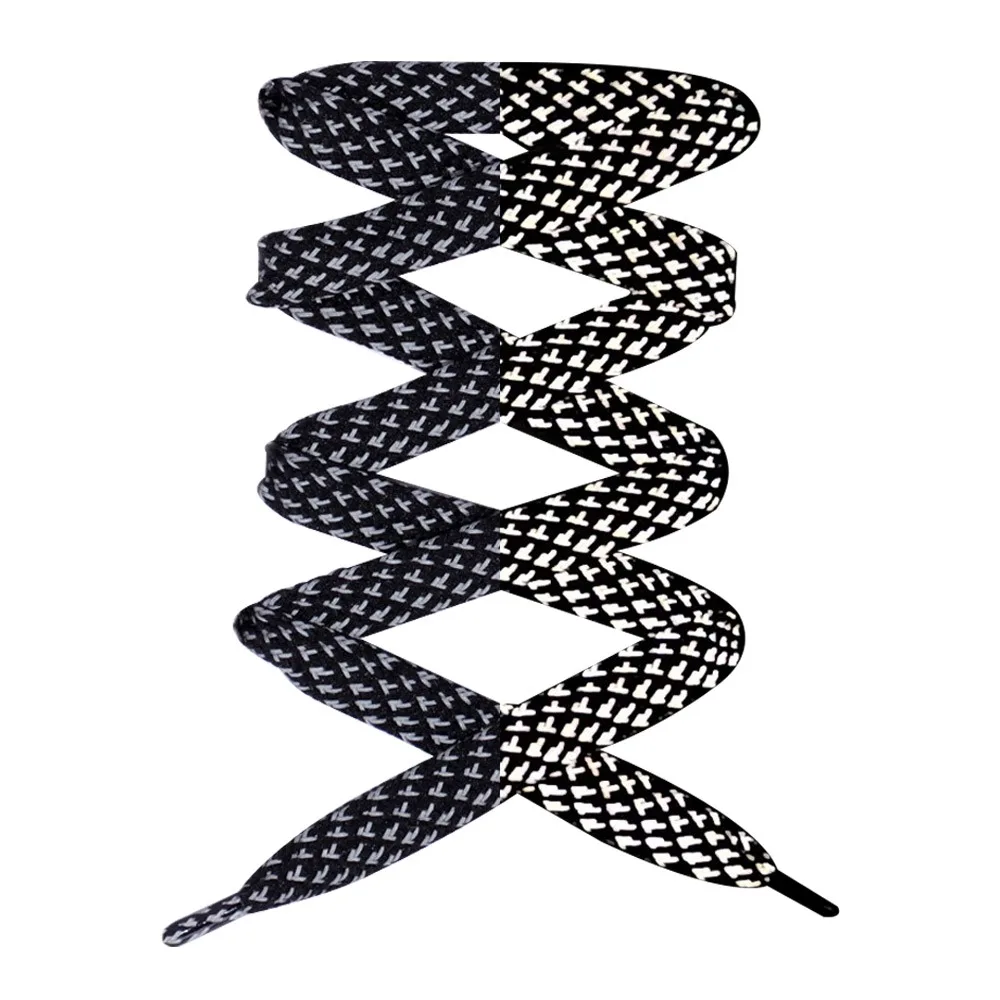 

Double-Sided Reflective Reflective Shoelaces Flat Design Colorful Reflective Luminous Shoelaces Glow Dark Black White Color