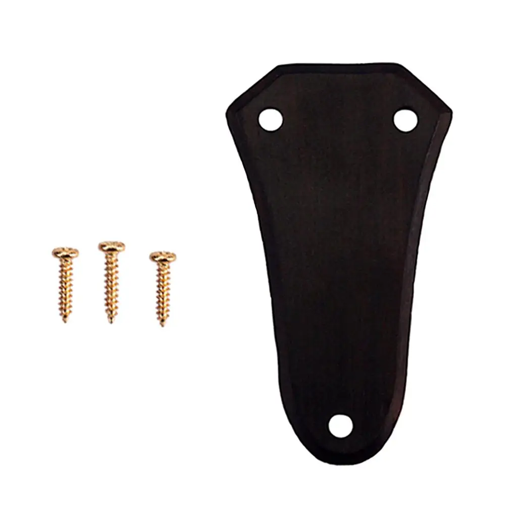Ebony Truss Rod Cover Durable Guitar Replacement Accessory with Mounting Screws for Electric Guitar Parts