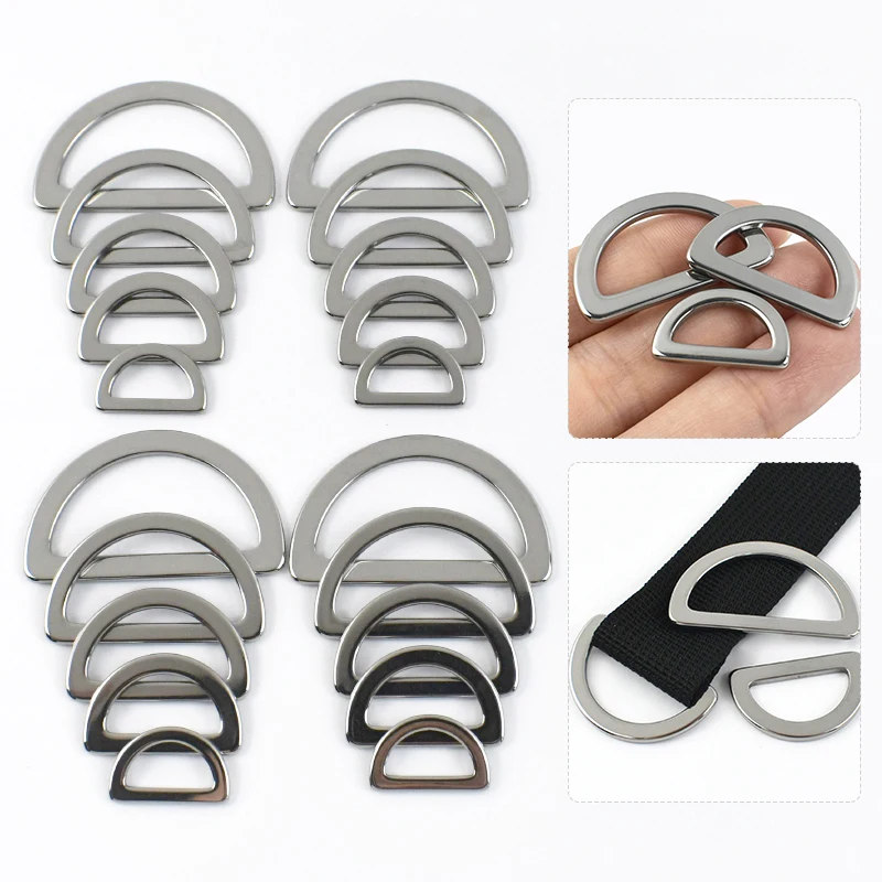 

5-30Pcs 15-38mm 304 Stainless Steel D Ring Buckle for Bag Pet Collar Clasp Handbag Webbing Connect Hook DIY Hardware Accessories