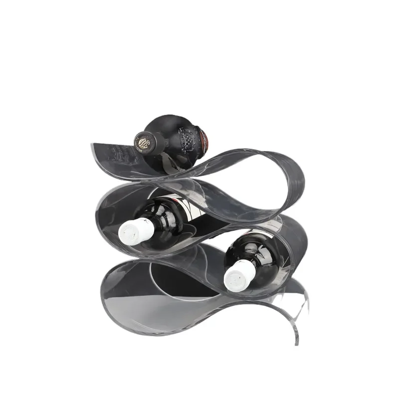 Modern Simple Acrylic S Shaped Red Wine Rack Wine Cabinet Ornament for Model Room Living Room TV Cabinet Entrance Home