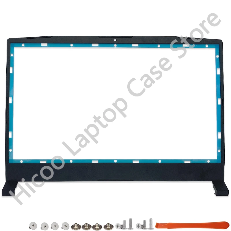 Imagem -03 - Laptop Top Case para Msi Preto Lcd Tampa Traseira Moldura Frontal Hingges Palmrest Caixa Inferior Ms1581 1582 Katana Gf66 15.6 Novo