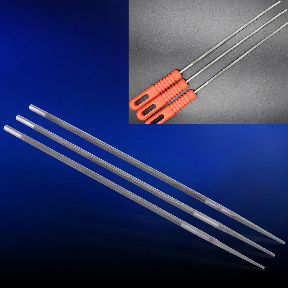 3Pcs/set Round Bearing Steel Sharpening Chainsaw Files Sharpener 4.8mm Optional Chainsaw Files Round Chainsaw Files