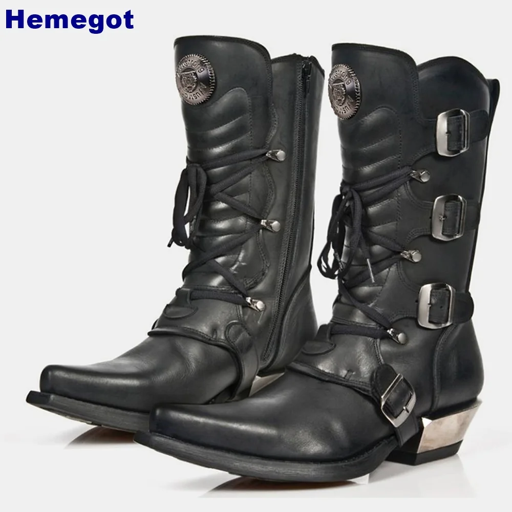 

Retro British Style Knight Boots Autumn New Pointed Belt Buckle Outdoor Casual Thick Heel Cowboy Boot Ladies Black Short Boots