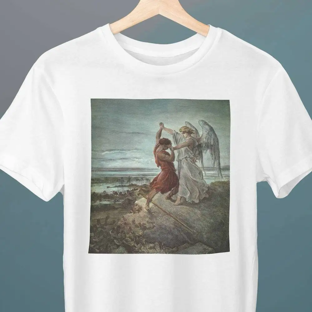 

The Wrestle Of Jacob, Gustave Dore, Romanticism T-Shirt