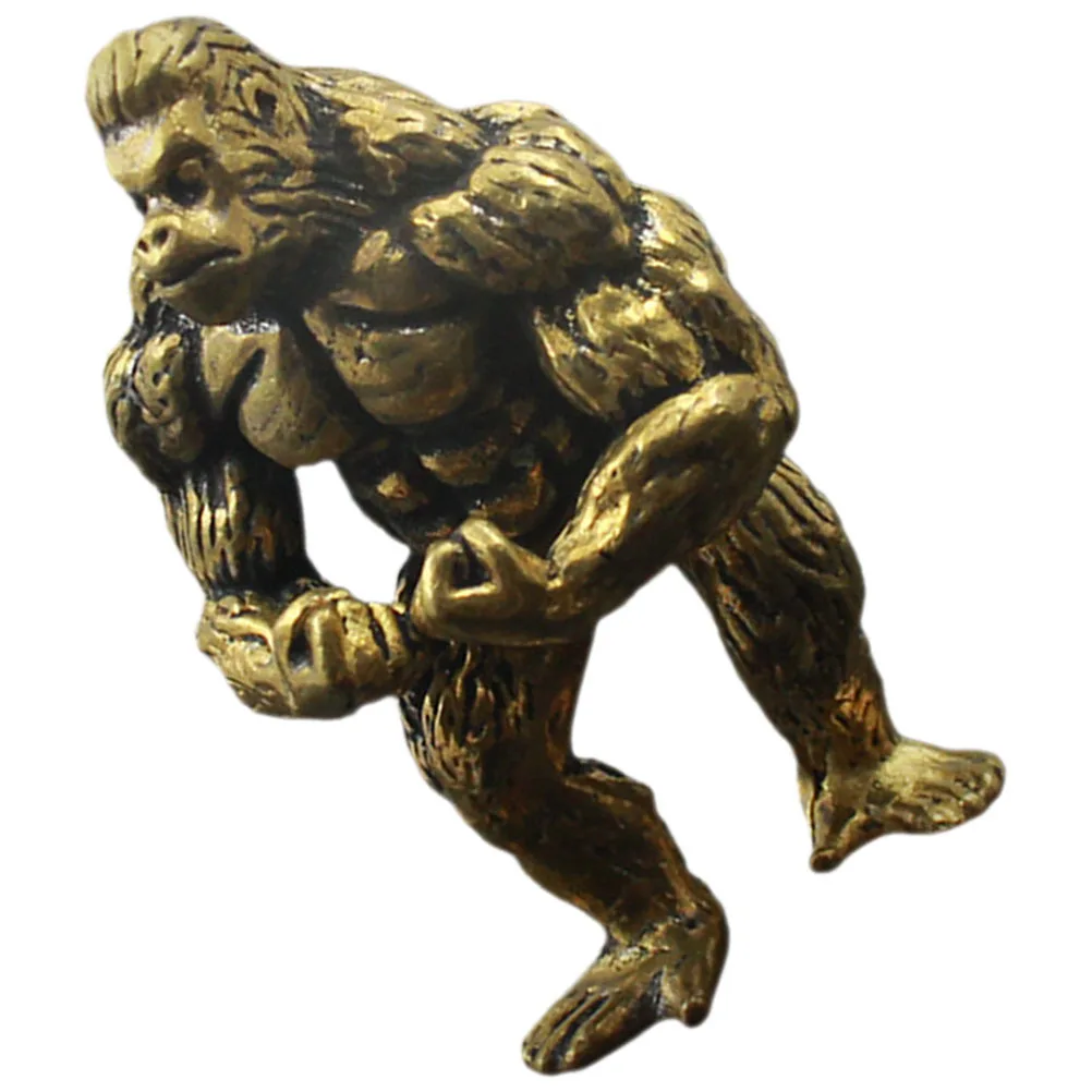 

Vintage Copper Statue Decor Sturdy Desktop Ornament Unique Design Miniature Adornment Retro Modeling Decoration Exquisite Copper