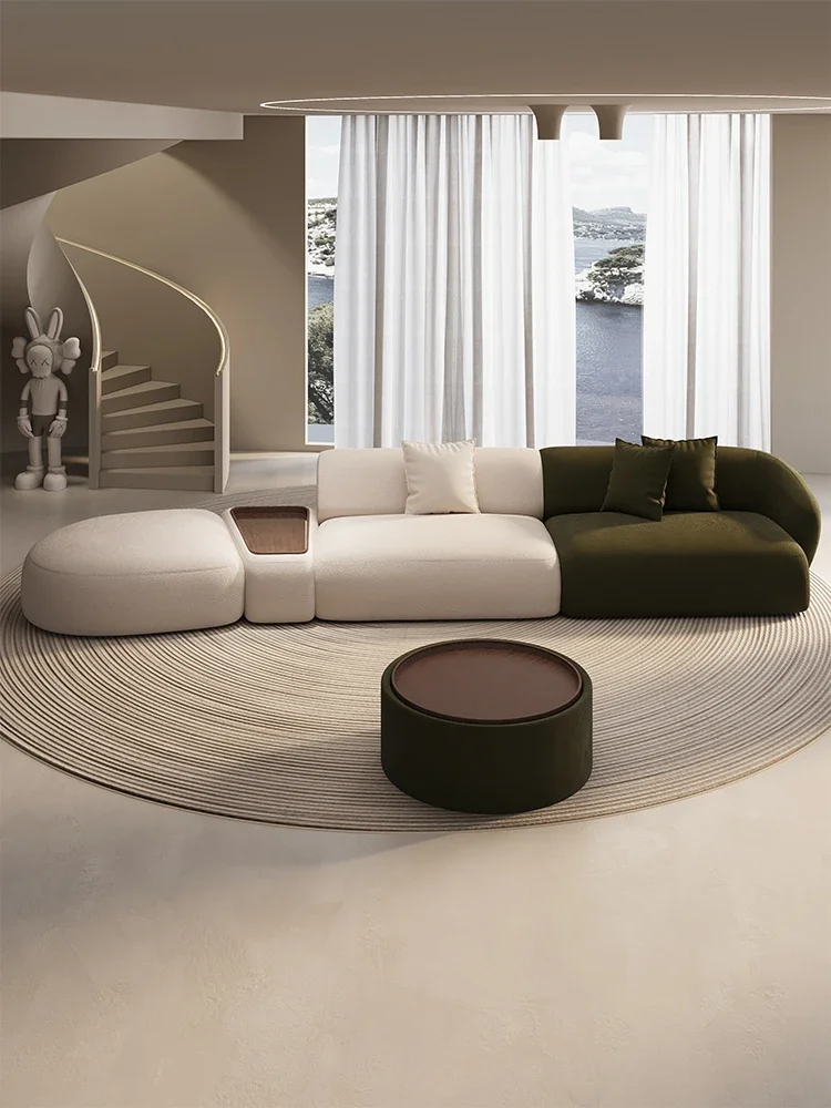 Special-shaped creative sofa small apartment light luxury modern beauty salon office rest area reception sofa coffee table