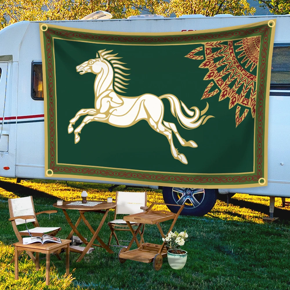 60X90CM 90X150CM Kingdom of Rohan Funny Meme Flag Tapestry Banner for Outdoor Home Decor Creative Decorative Wall Hanging Art