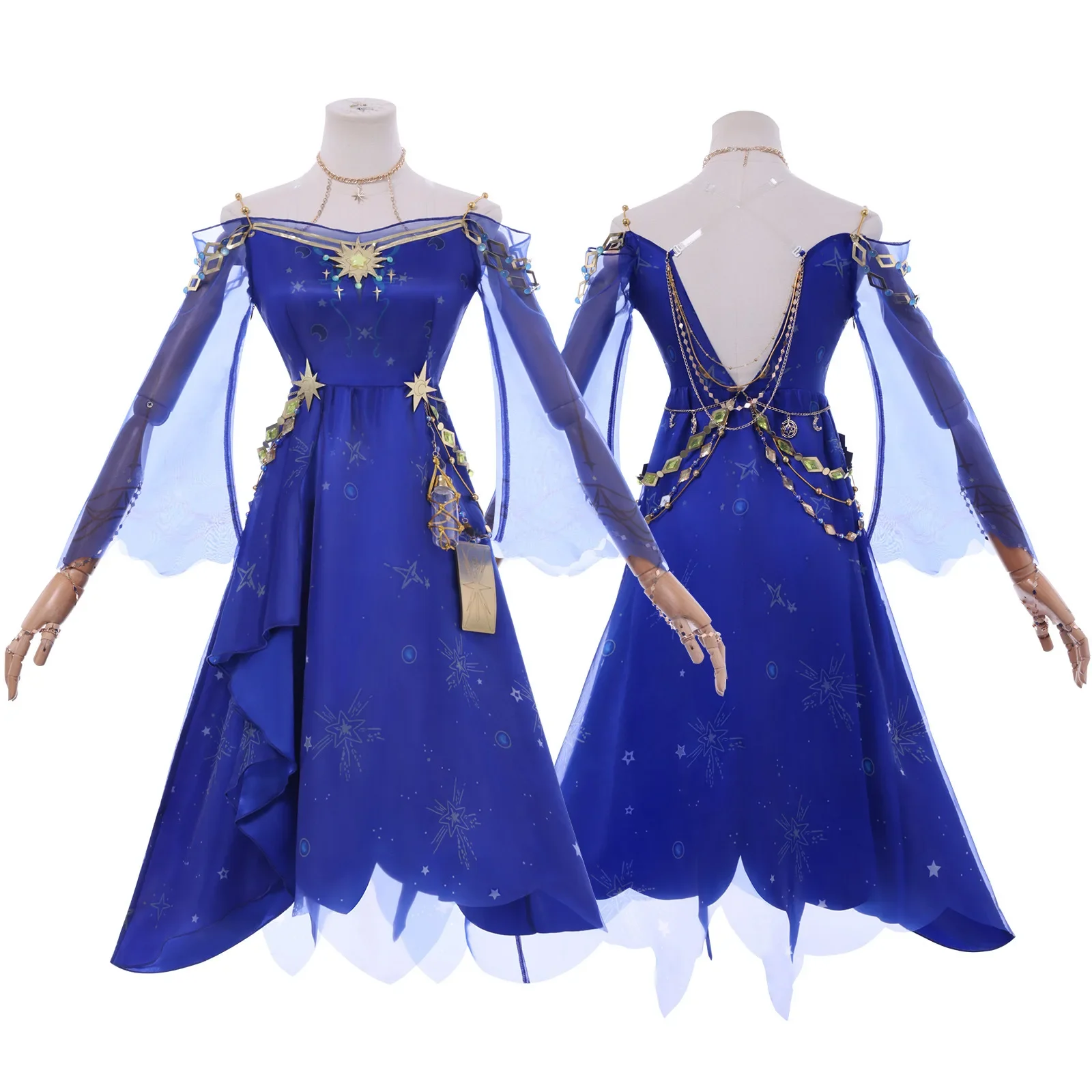 

Game Identity V Ada Mesmer Cosplay Costume Anime Role Playing Everlasting Dream Blue Dress for Women Comic Con Halloween Party