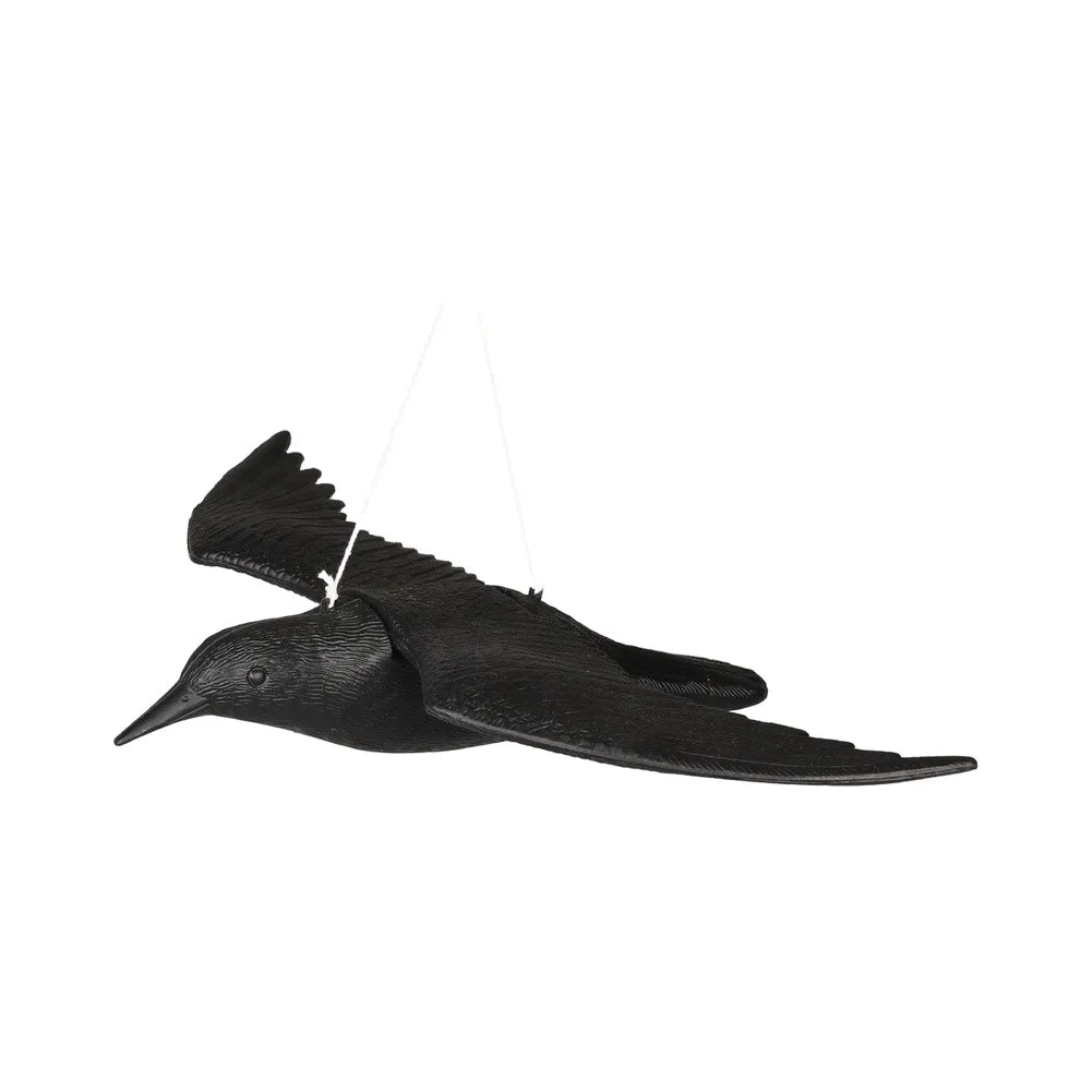 Garden Scarecrow Crow Kite Realistic Appearance for pe Material Flexible Placement Black For Bird Control For Gardens