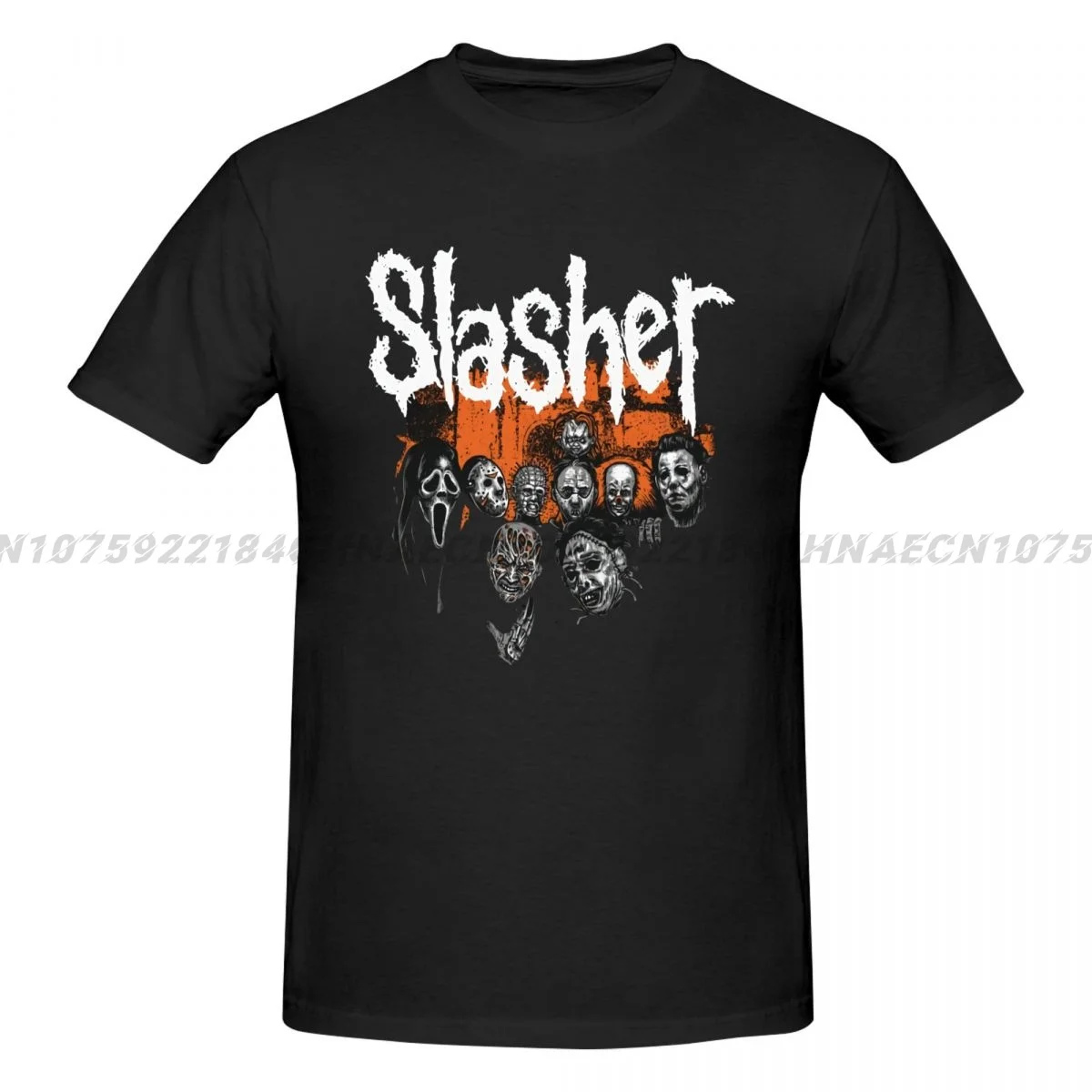 Vintage T Shirts For Men 3d Print Slasher Horror Skull Tops Short Sleeve Tee Harajuku O-Neck