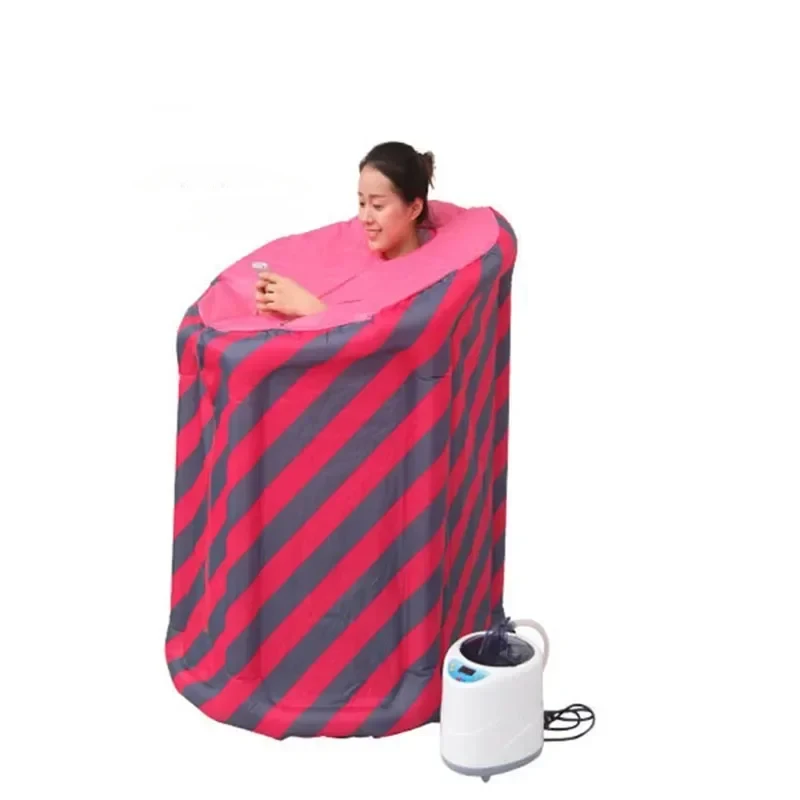 الشمال سبا غرف ساونا واحدة المنزل المحمولة نفخ التبخير دلو للطي دش الجسم عرق برميل باخرة المنزلية #5