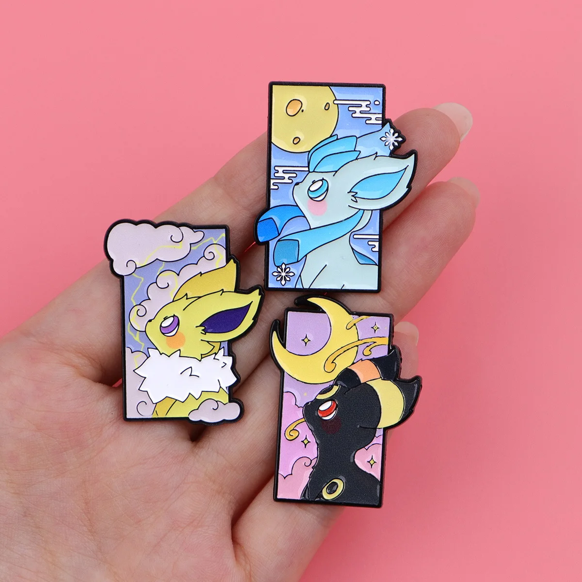 10PCS Anime Game Enamel Pin Cartoon Monster Badge On Backpack Lapel Pins Cute Brooch Set Cosplay Accessories Gifts