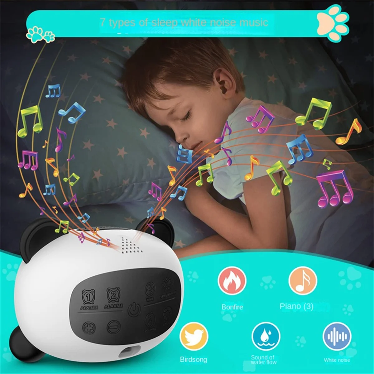 ساعة منبه للأطفال من OK to Wake، مع ضوء ليلي للتدريب على النوم، للأطفال والأطفال الصغار، ساعة أطفال مع ضوء