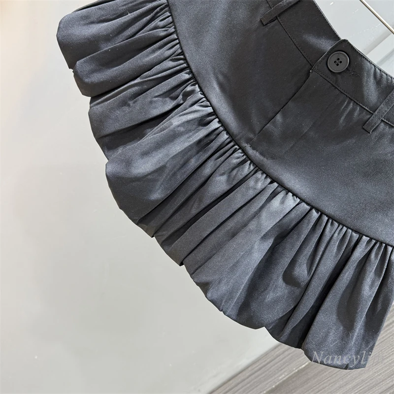 Spice Girl Style Pure Desire Suit Miniskirt Women's Summer 2025 New Pleated Bud Skirt Slimming Y2k Jupe