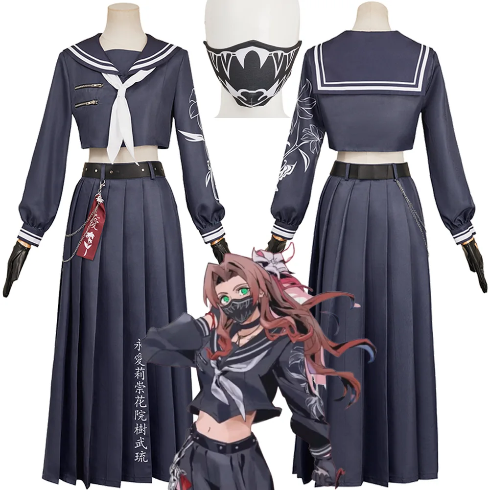 

Anime Game Final Fantasy VII Cosplay FF7RB Aerith Gainsborough Clothing Costume Suits Outfits Halloween Carnival Party Roleplay