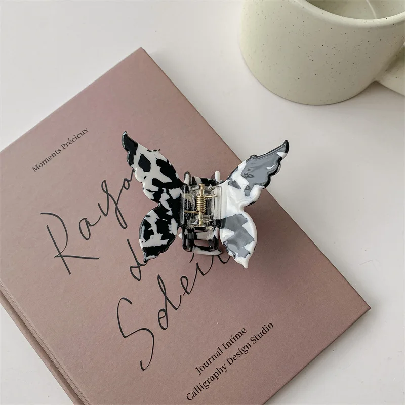 1PC Französisch Schmetterling Clip Meerjungfrau Haar Clip Essigsäure Haar Clip Retro Hinterkopf Haar Zubehör Haarnadel. – Detail 7
