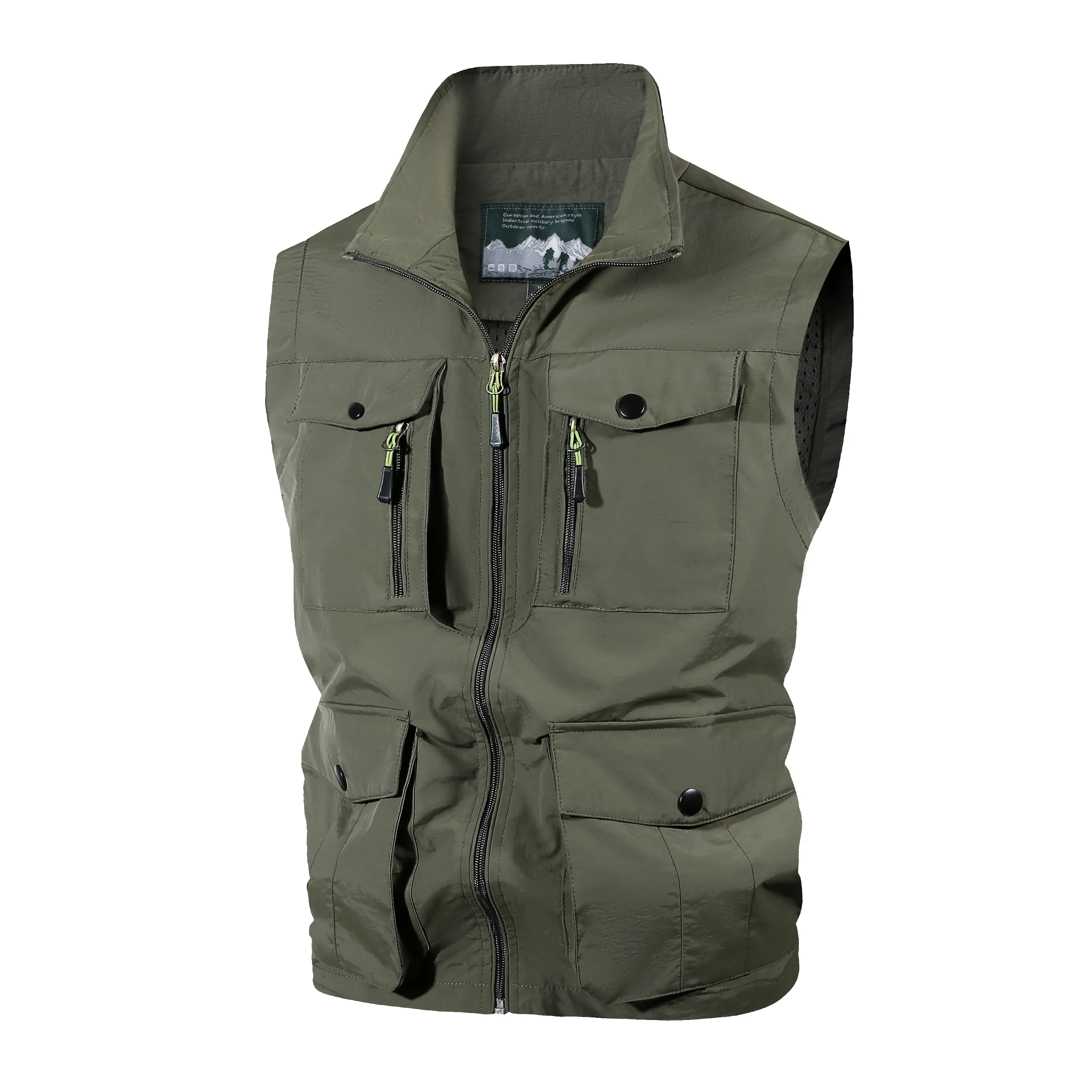 

Мужской тонкий жилет для весны и осени, повседневный, для активного отдыха, для фотосъемки, свободный крой, с подплечниками, модный городской стиль