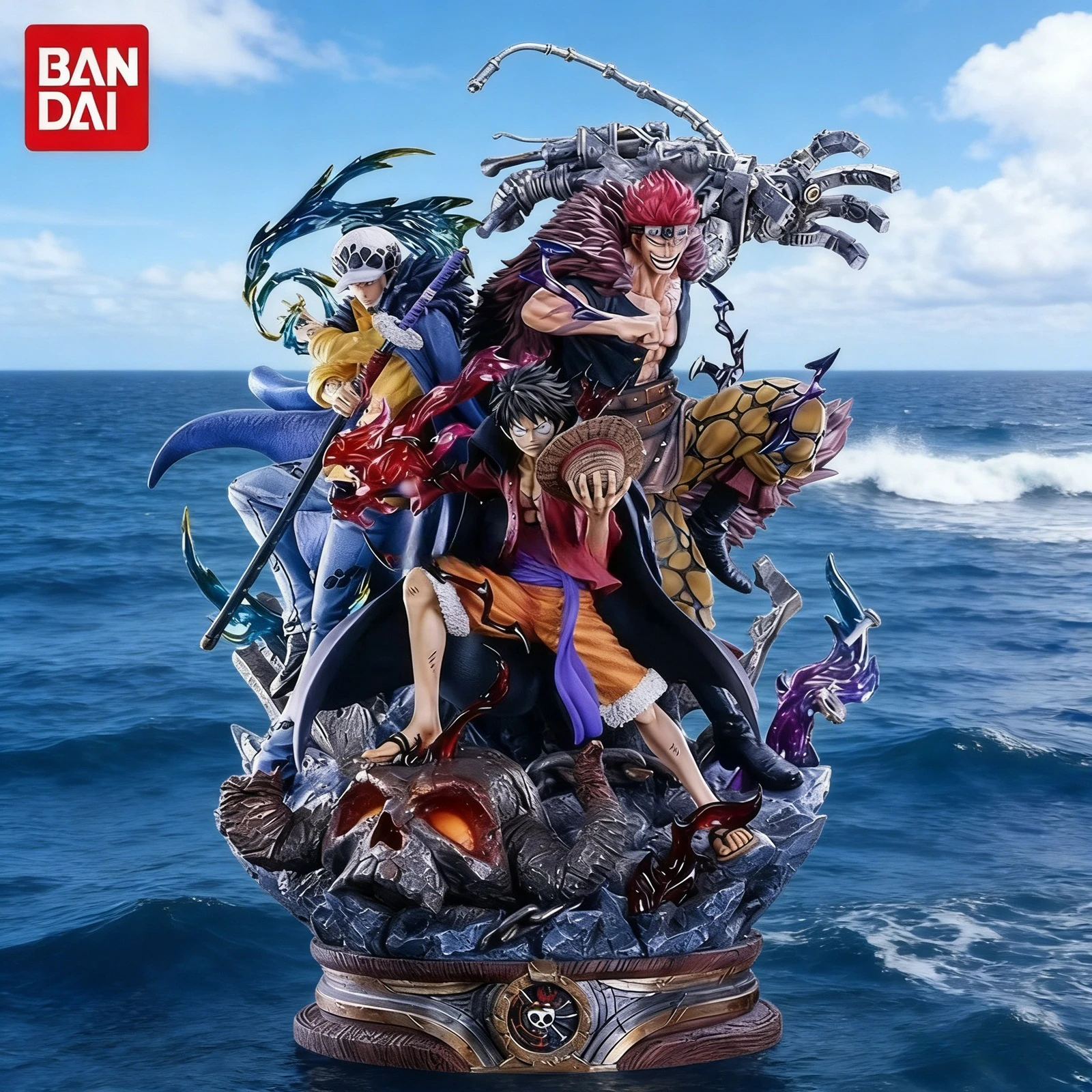 Chapeau de paille à trois captains, 20cm, une pièce, bataille d'Onigashima Supernova, Luffy Kid, scènes de loi, figurines, modèles Anime, jouets cadeaux