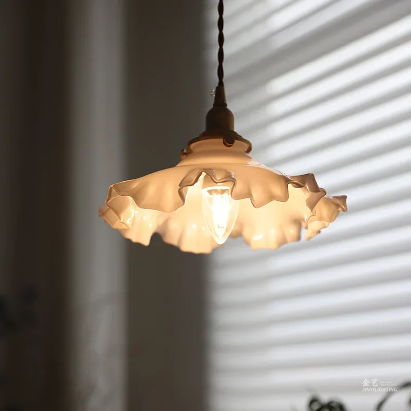 French vintage brass glass chandelier, Japanese vintage restaurant, café, bar counter, entrance ceiling light