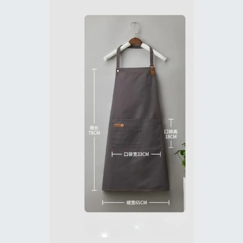 Grembiule in tela con collo appeso per uomini e donne personalizzabile con motivo logo