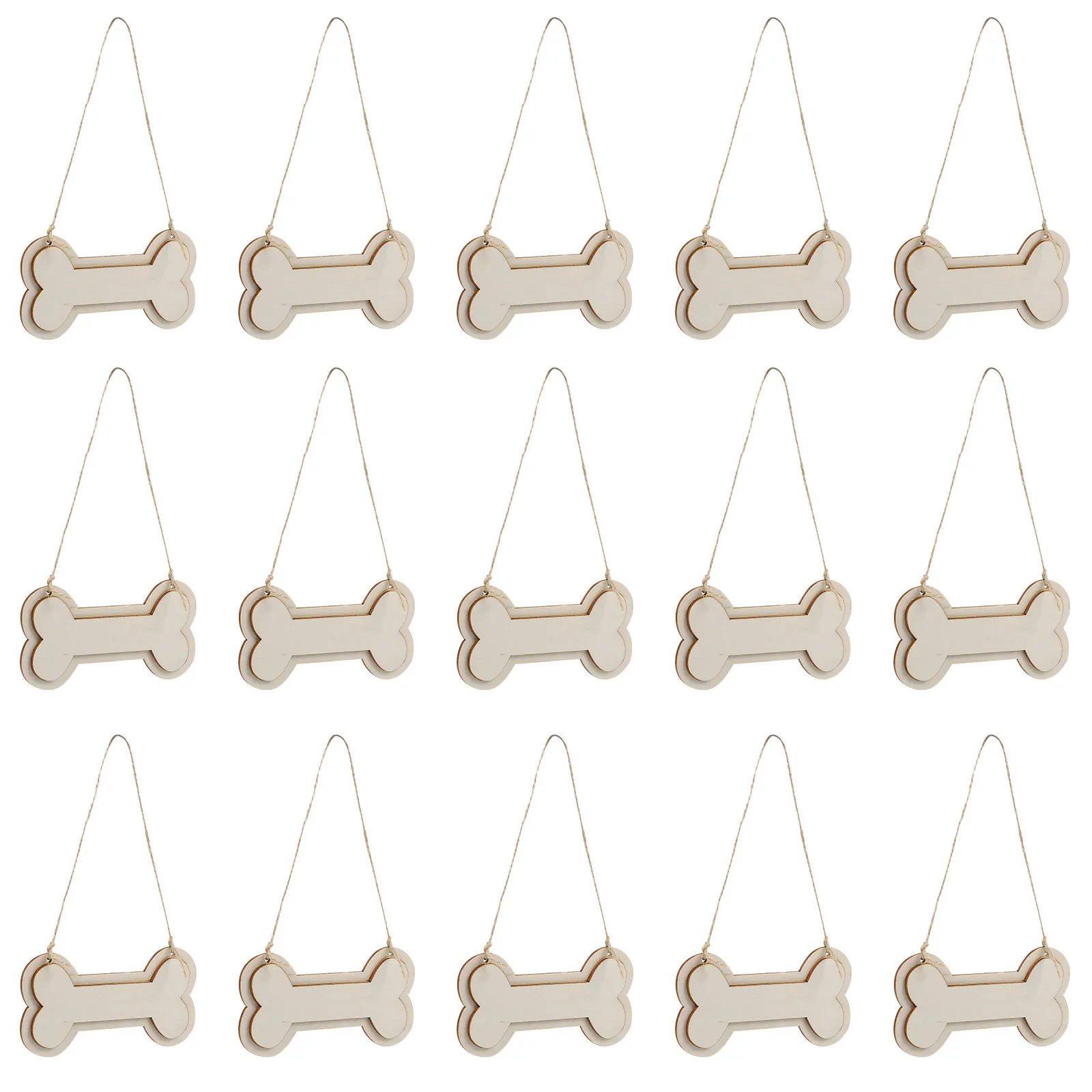 

30pcs Wooden Pendant Ornaments Blank Wood Slices Unfinished Diy Craft Signs Hanging Wood Slice Plaque For Home Party Decor