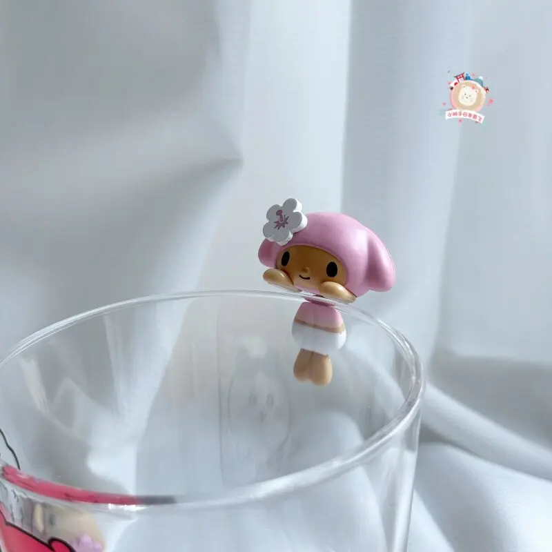 Sanrio Hello Kitty Mymelody Kuromi Cinnamoroll Anime Figures Blind Box Toys Swimsuit Cup Hangers Collection Ornaments Girl Gifts view 5