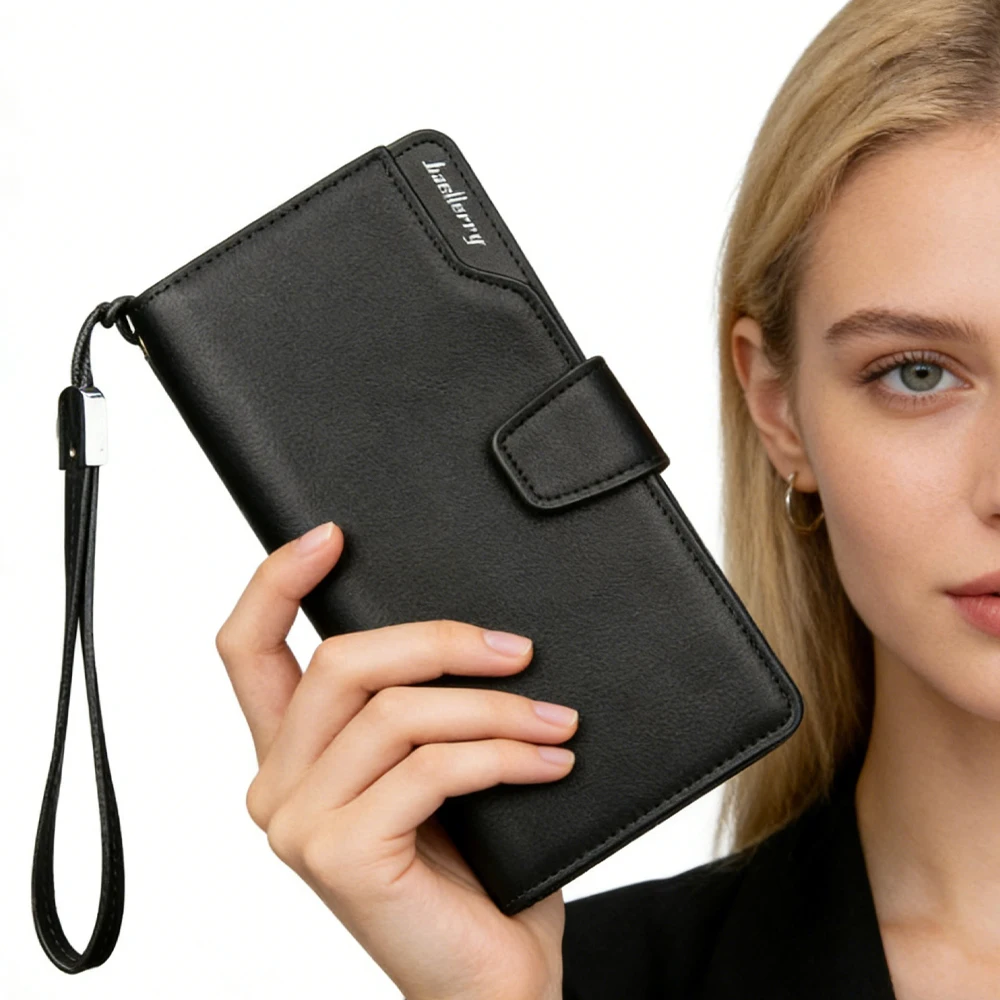 1 Stück/Baellerry Herren-Geldbörse mit großem Fassungsvermögen, hochwertige multifunktionale Brieftasche, tragbares Handgelenk-Portemonnaie für Pendler, einfache und stilvolle Aufbewahrungsbrieftasche