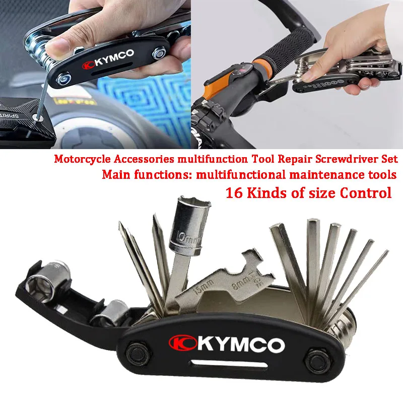 ل KYMCO CV3 AIR150 DTX360 سوبر 89 سينتو مثل 50 سباق H X 150 اكسسوارات سكوتر أداة متعددة الوظائف إصلاح مفك مجموعة #1