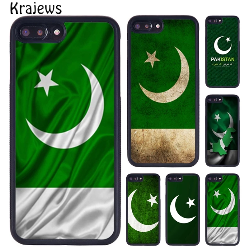 Krajews Pakistan Flag Banner Phone Case For iPhone 16 15 14 X XR XS 11 12 mini 13 Pro MAX Plus cover shell coque