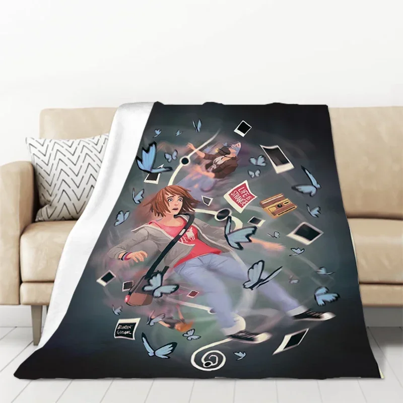 

Плюшевый плед Life Is Strange из микрофибры, уютное покрывало для дивана или дома, мягкий, теплый, в клетку